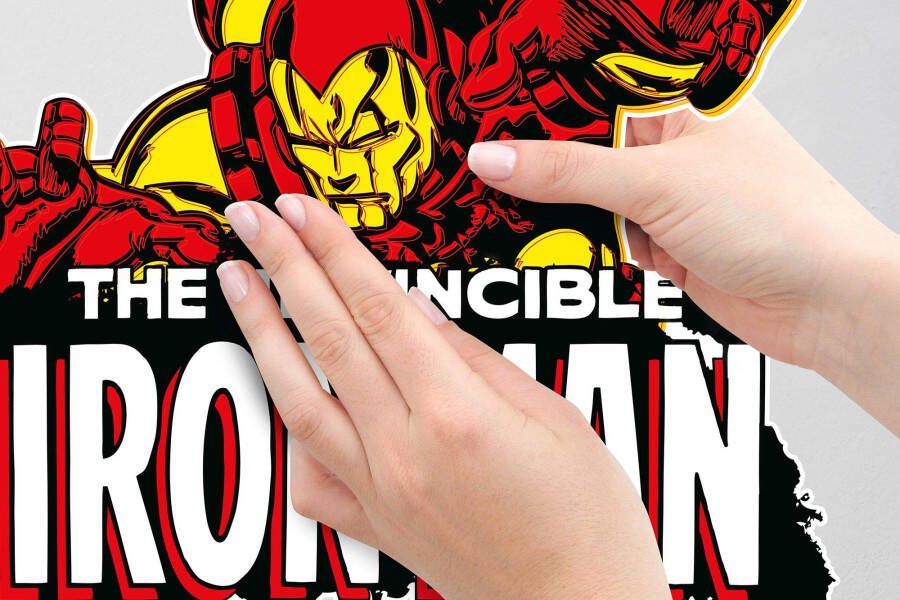 Komar Wandfolie Iron Man Comic Classic 50x70 cm (breedte x hoogte) zelfklevende wandtattoo (1 stuk)