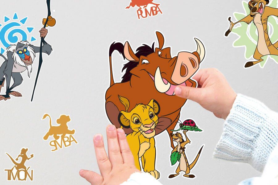 Komar Wandfolie Lion King Circle of Life 50x70 cm (breedte x hoogte) zelfklevende wandtattoo (16-delig)