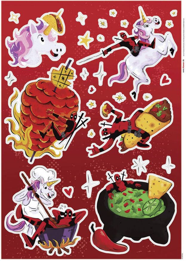 Komar Wandfolie Marvel Deadpool Food (1 stuk)