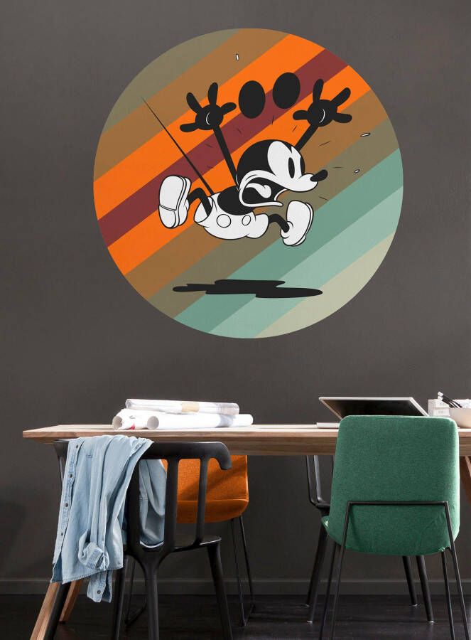 Komar Wandfolie Mickey Mouse up and away 125 x 125 cm (breedte x hoogte) rond en zelfklevend (1 stuk)