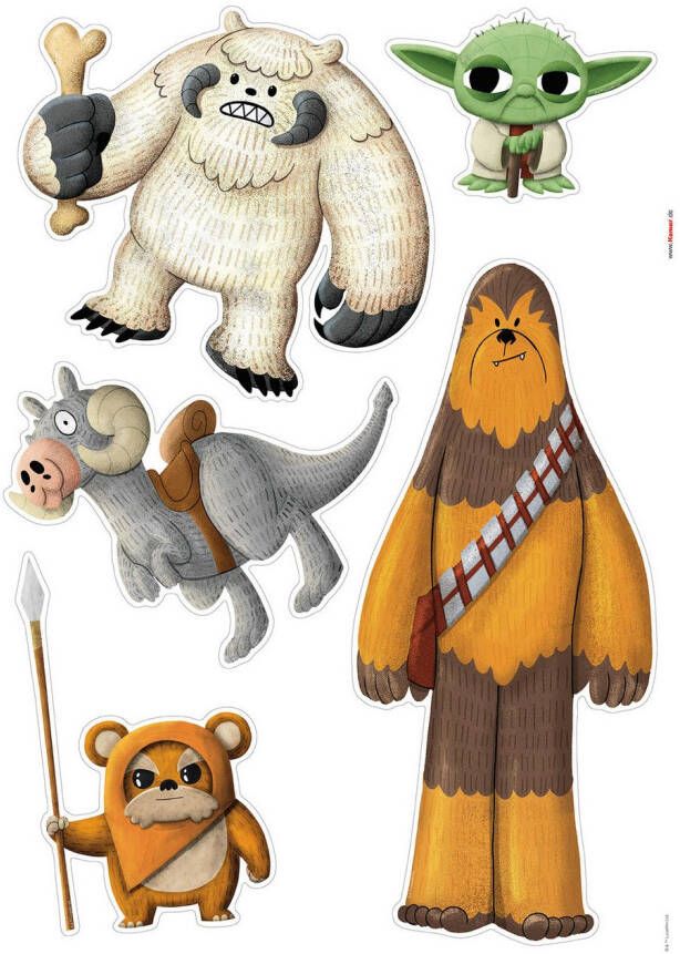 Komar Wandfolie Star Wars friendly Monsters (1 stuk)