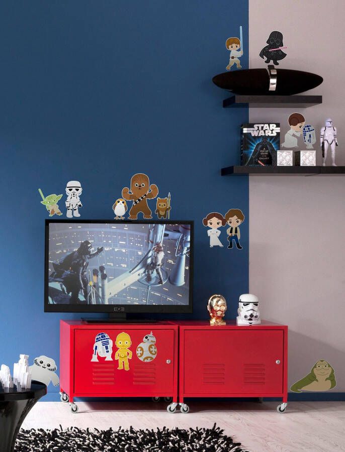 Komar Wandfolie Star Wars Little Heroes 50x70 cm (breedte x hoogte) zelfklevende wandtattoo (15-delig)