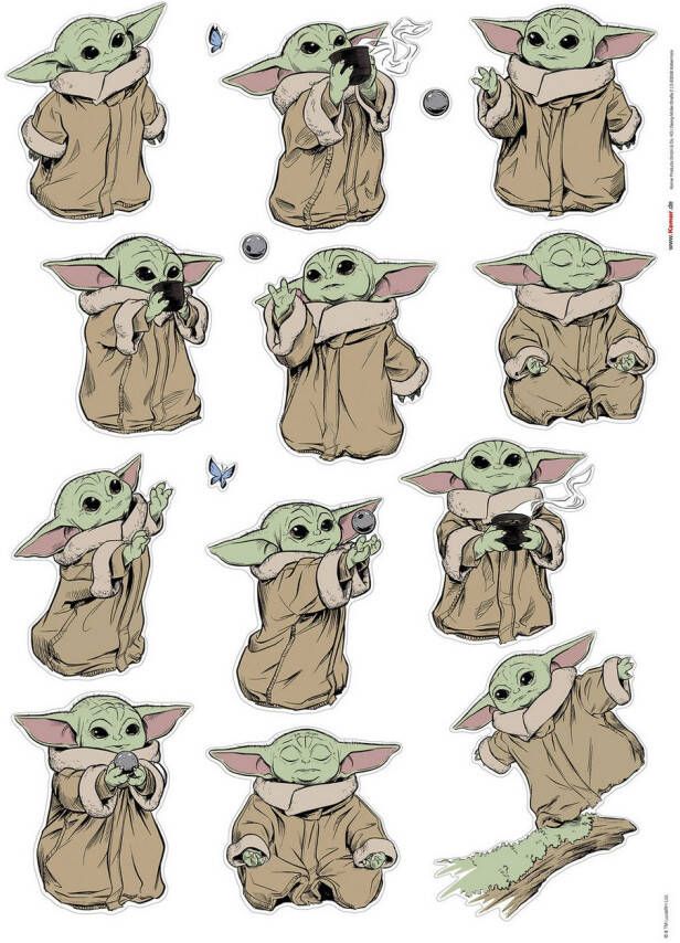 Komar Wandfolie Star Wars The Mandalorian Grogu The Cutest (1 stuk)