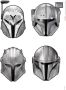 Komar Wandfolie Star Wars The Mandalorian Helmets (1 stuk) - Thumbnail 2
