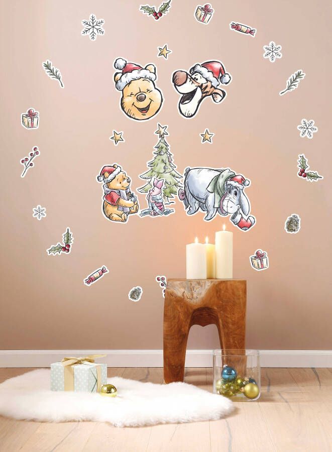 Komar Wandfolie Winnie Pooh Christmas 50x70 cm (breedte x hoogte) zelfklevende wandtattoo (set)