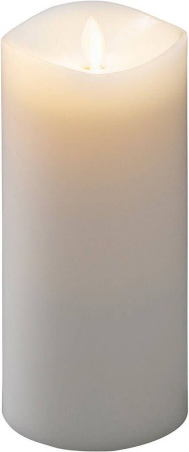KONSTSMIDE Led-kaars Geurkaars wit flakkerend met lavendel-geurpad ø 9 cm hoogte: 18 cm (1-delig)