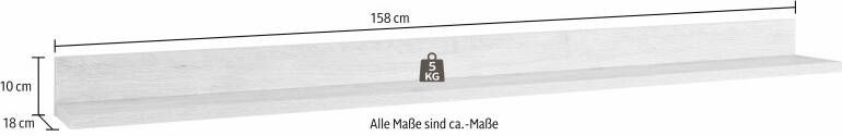 INOSIGN Wandplank Palma Breedte 158 cm