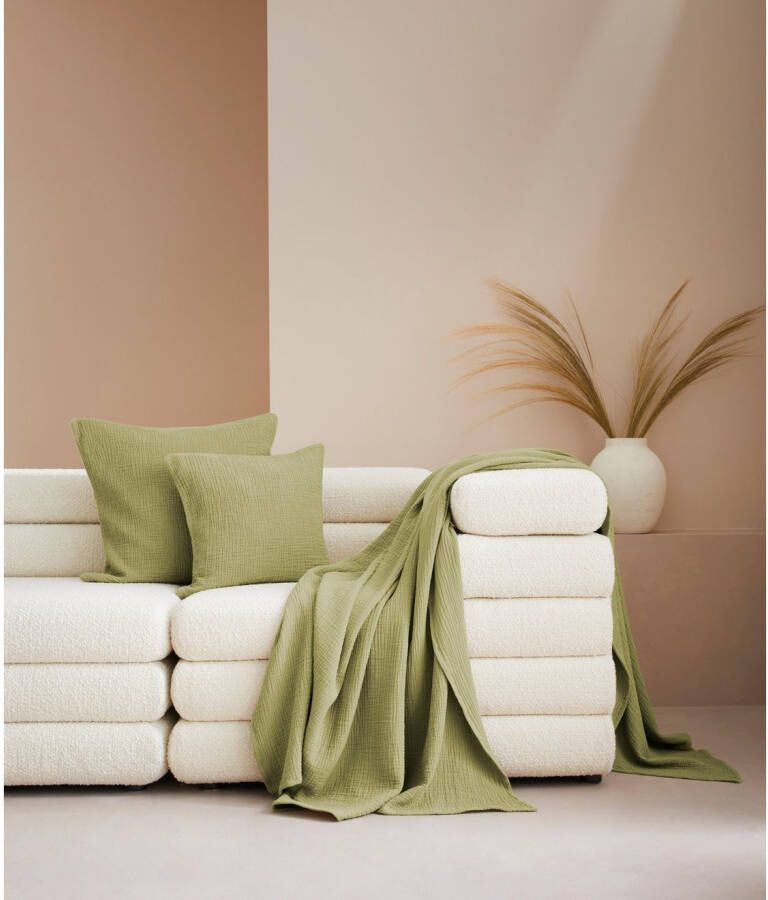 LeGer Home by Lena Gercke Deken Hevin Deken in katoen-crinkle-effect mousseline knuffeldeken
