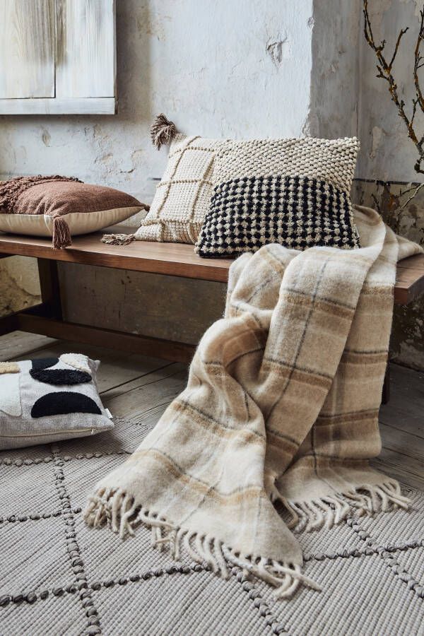 LeGer Home by Lena Gercke Plaid Sinja met franje knuffeldeken