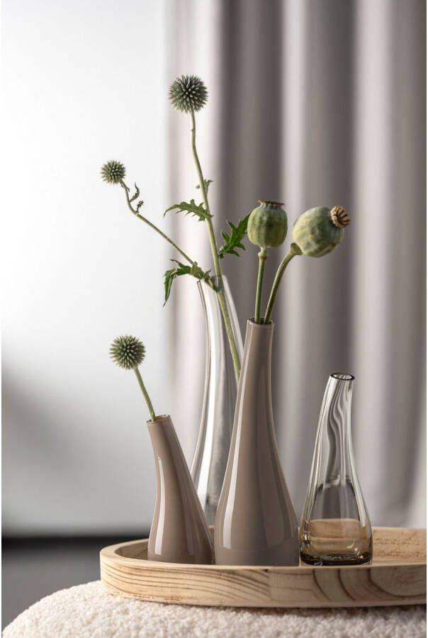 LEONARDO Siervaas Vaas ARCO 16 cm taupe 4-delige set (set 4 stuks)