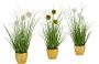 Leonique Kunstgras Grasbundel met bollen Kunstplant gras in een pot set van 3 (set 3 stuks) - Thumbnail 2