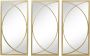 Leonique Sierspiegel Noyon Wandspiegel metalen frame goudkleur (3 stuks) - Thumbnail 3