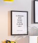 Leonique Wanddecoratie Quote: A woman with … HD premium posterdruk incl. houten lijst - Thumbnail 8