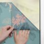 LICHTBLICK Raamfolie zelfklevend bescherming tegen inkijk aqua in bloemmotief blauw (1 stuk) - Thumbnail 3