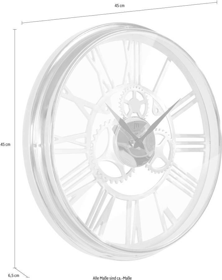 Lowell Wandklok rond ø 45 cm romeinse cijfers