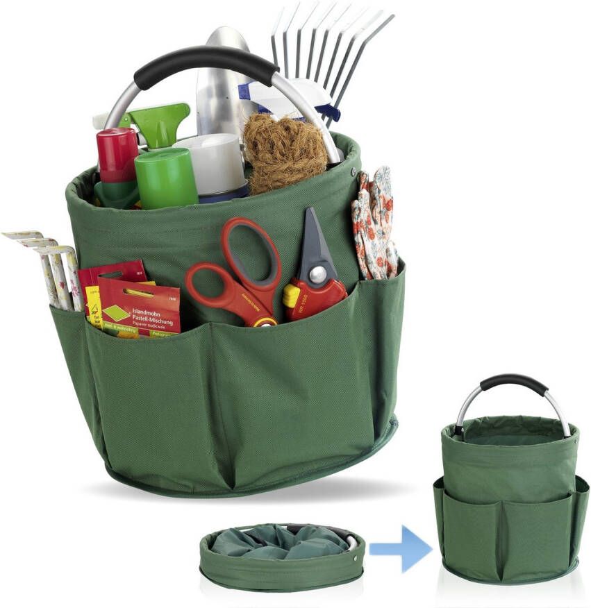 Maximex Organizer Universal-Reinigungs-Caddy Multifunctioneel mand met 6 buitenzakken ideaal voor huishouden tuin & kamperen