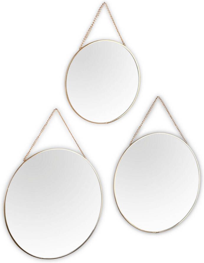 MIRRORS AND MORE Sierspiegel Gloria Wandspiegel (set 3 stuks)