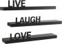 My home Decoratief wandrek Live Love Laugh Decoratief rek wanddecoratie met een opschrift (set 3-delig) - Thumbnail 2