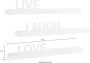 My home Decoratief wandrek Live Love Laugh Decoratief rek wanddecoratie met een opschrift (set 3-delig) - Thumbnail 6