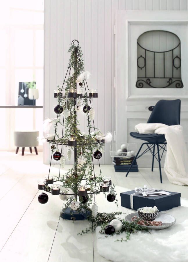 my home Winterse kunstplant Kerstversiering kerstguirlande Guirlande frozen lengte 180 cm