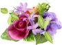 My home Takken Pioenroos hortensia bessen In metalen pot kunstbloemen-bloemstuk set van 2 (2 stuks) - Thumbnail 5