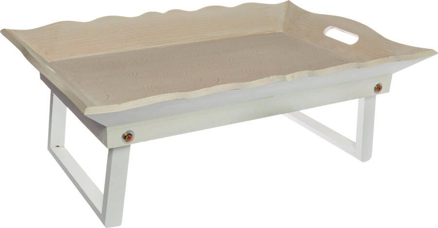 Myflair Möbel & Accessoires Dienblad Mariella beige Bed-blad met praktische poten
