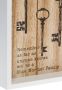 Myflair Möbel & Accessoires Sleutelkastje Saltrass wit Sleutelbord met 3 haken & opschrift - Thumbnail 2