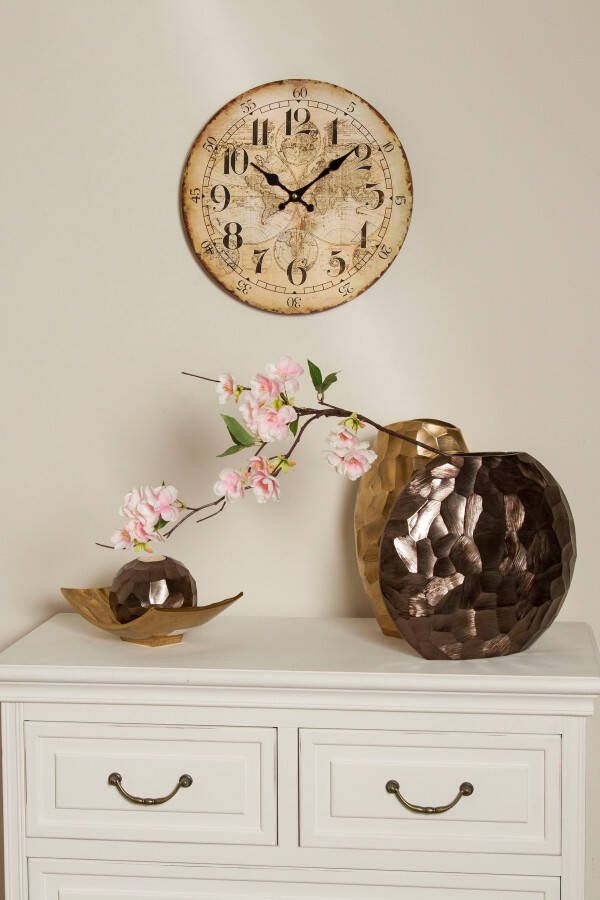 Myflair Möbel & Accessoires Wandklok "Wasmut" rond ø 34 cm vintage-look decoratief in keuken & woonkamer (1-delig)