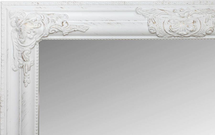 Myflair Möbel & Accessoires Wandspiegel Xub wit rechthoekig frame met antiek-finish facetgeslepen spiegel (1 stuk)
