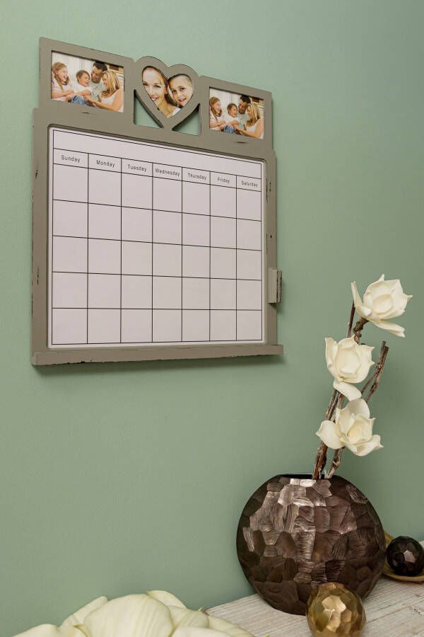 Myflair Möbel & Accessoires Weekplanner Aada grijs met 3 fotolijst