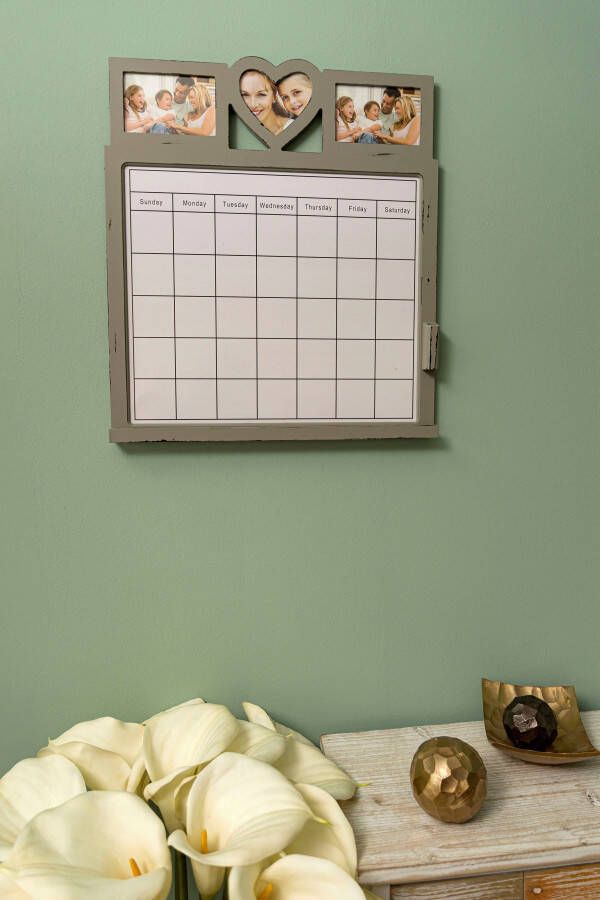 Myflair Möbel & Accessoires Weekplanner Aada grijs met 3 fotolijst