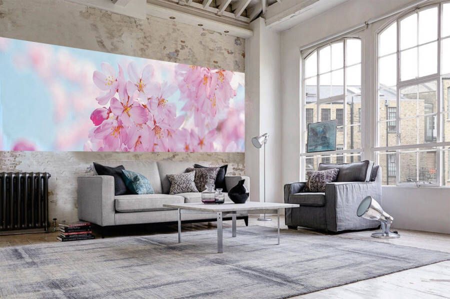 Papermoon Fotobehang Cherry Blossom panorama Vlies 2 banen 350 x 100 cm (2-delig)
