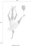Queence Artprint op linnen Ballerina's giraf - Thumbnail 5
