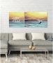 Queence Artprint op linnen Born to surf Premium canvasstof handgemaakt in Duitsland uitspraak 2-delige set (set) - Thumbnail 2