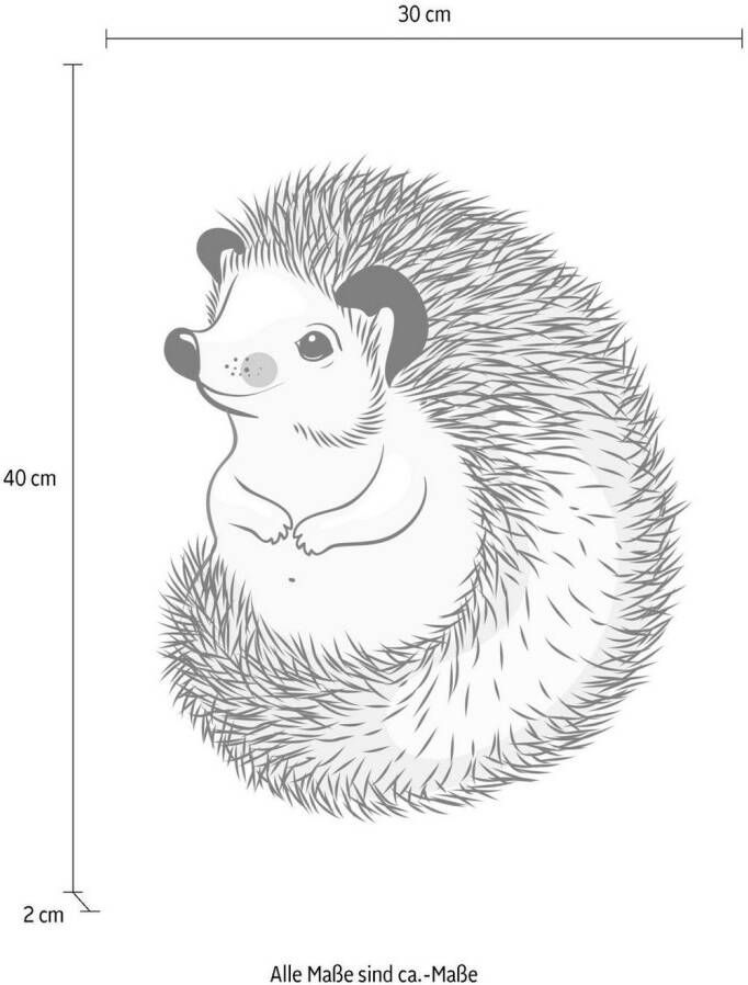queence Artprint op linnen Egel Premium canvasstof handgemaakt in Duitsland