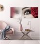 Queence Artprint op linnen Eyes Premium canvasstof handgemaakt in Duitsland uitspraak 2-delige set (set) - Thumbnail 2