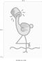 Queence Artprint op linnen Flamingo - Thumbnail 5