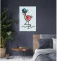 Queence Artprint op linnen Flamingo Premium canvasstof handgemaakt in Duitsland - Thumbnail 2