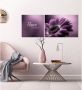 Queence Artprint op linnen Flower Premium canvasstof handgemaakt in Duitsland uitspraak 2-delige set (set) - Thumbnail 2