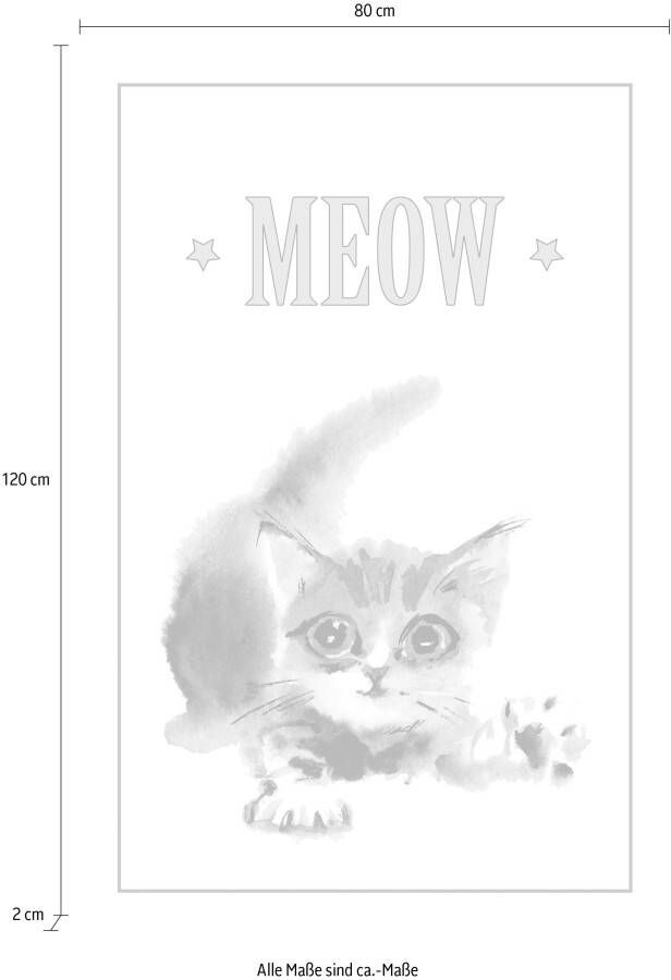 queence Artprint op linnen Kat MEOW