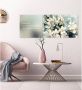 Queence Artprint op linnen Leven gegeven Premium canvasstof handgemaakt in Duitsland citaat 2-delige set (set) - Thumbnail 2