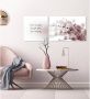Queence Artprint op linnen Live Laugh & Love Premium canvasstof handgemaakt in Duitsland uitspraak 2-delige set (set) - Thumbnail 2