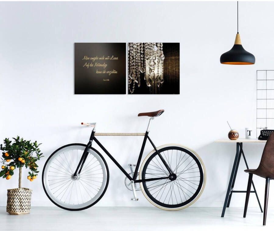 queence Artprint op linnen Luxe Oscar Wilde Premium canvasstof handgemaakt in Duitsland 2-delige set (set)