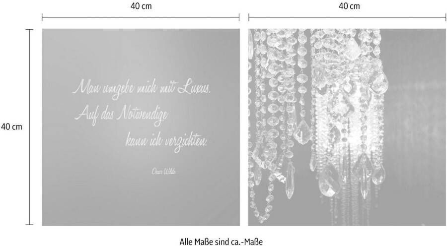 queence Artprint op linnen Luxe Oscar Wilde Premium canvasstof handgemaakt in Duitsland 2-delige set (set)