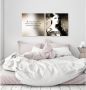 Queence Artprint op linnen Money Premium canvasstof handgemaakt in Duitsland citaat 2-delige set (set) - Thumbnail 2