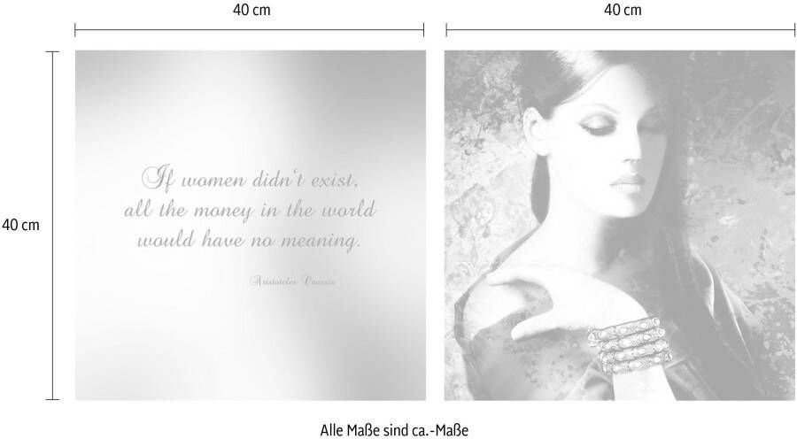 queence Artprint op linnen Money set van 2 (set)