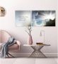 Queence Artprint op linnen Mooiste dag van het leven Premium canvasstof handgemaakt in Duitsland citaat 2-delige set (set) - Thumbnail 2