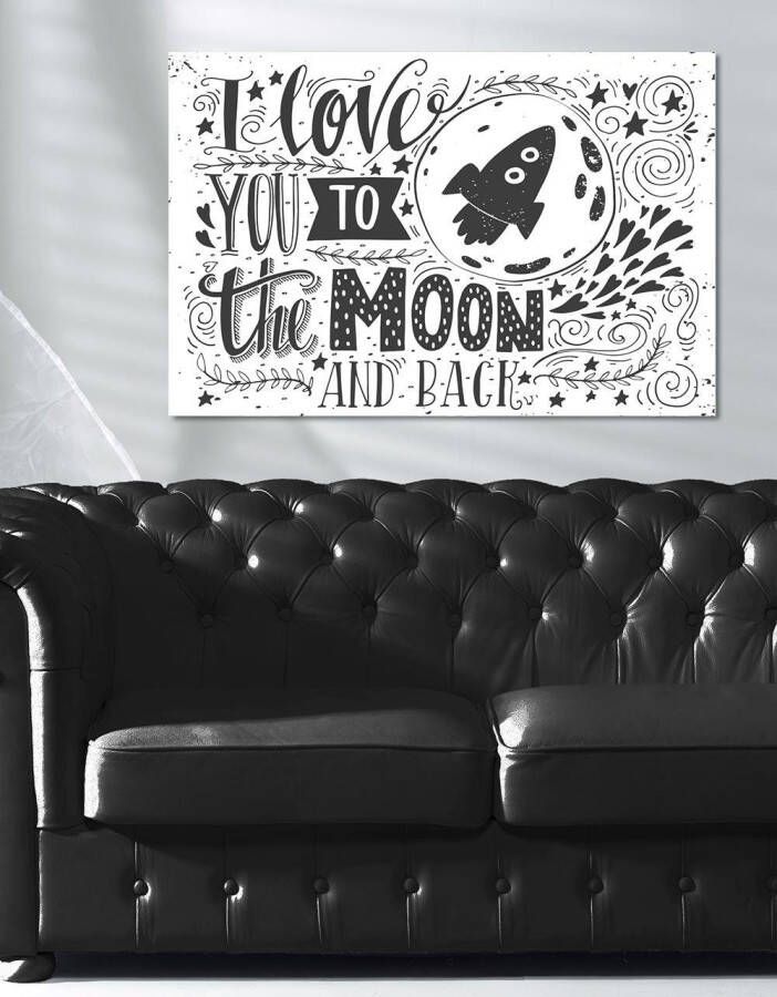 queence Artprint op linnen Moon