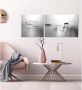 Queence Artprint op linnen Natuur overal Premium canvasstof handgemaakt in Duitsland citaat 2-delige set (set) - Thumbnail 2