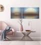 Queence Artprint op linnen Rainbow Premium canvasstof handgemaakt in Duitsland uitspraak 2-delige set (set) - Thumbnail 2